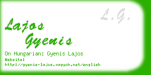 lajos gyenis business card